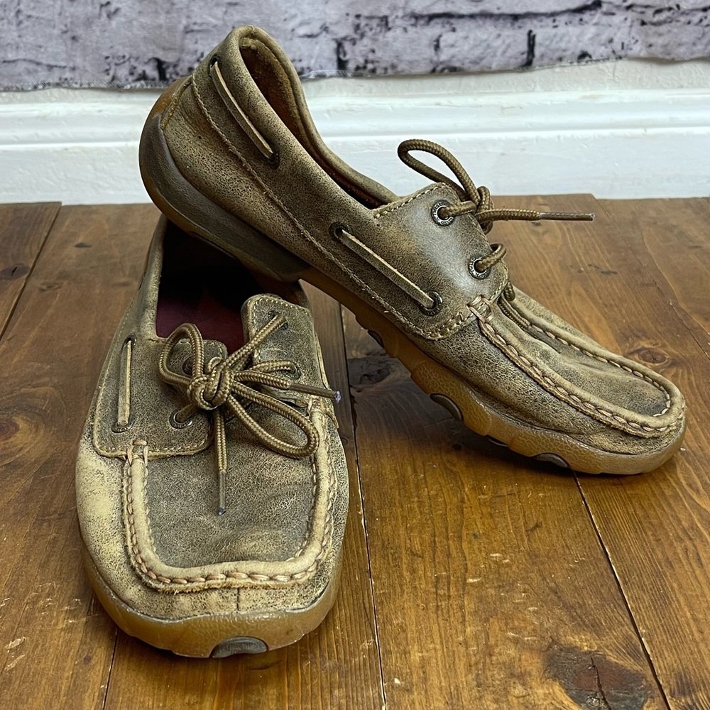 Twisted X Women's Boat Shoe Driving Moc WDM0003 size 7.5 m